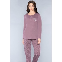 Uzun Kol Mevsimlik Pijama Takımı Viskon Alperi 790-53 Gül Pembesi