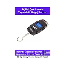 Seyahat Bavul Ağırlık Tartı Dijital Çok Amaçlı Taşınabilir Bagaj Tartısı Max 50 Kg Çok Renkli