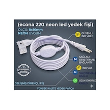 220 Neon Led Yedek Fişi 8x16mm Neon Uygun ,enerji Fişi