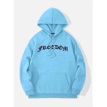 Altamira Unisex Freedom Baskılı Oversize Kapüşonlu Sweatshirt 001