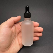 50 Ml Siyah Plastik Kapaklı Buzlu Cam Damlalıklı Şişe , 50cc Dam