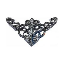 Dekoratif Köşe Süsü, Köşelik - Küçük, 19x34mm, Nikel, 100 Adet Çok Renkli
