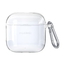 Huawei Freeclip 2 Kulaklık Uyumlu Mat Silikon Kılıf + Kanca Şeffaf