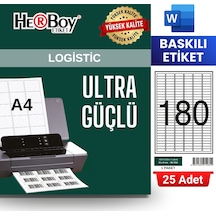 Herboy Hb-1060 30 X 9 Mm A4 Baskılı Laser Etiket 25 Adet