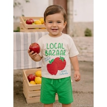 Civil Baby Local Bazaar Baskılı 6-18 Ay Takım - Ekru