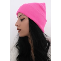 Kadın Katlamalı Bere Pembe