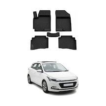 Hyundai İ20 2014-2020 Uyumlu 4d Havuzlu Paspas Kauçuk Siyah 5 Parça