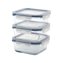 Ikea 365+ Cam Saklama Kabı Seti 600 Ml 3'lü Şeffaf