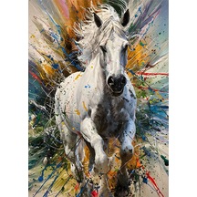 Beyaz At Tasarım Mdf Tablo 35cm X50cm