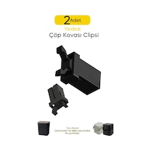Çöp Kovası Yedek Kilit Klipsi 2 Adet Siyah