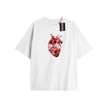Adrift Unisex Erkek/kadın Kalp Kaburga T-shirt Siyah Kod 53 Siyah