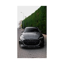 Audi A3 S-line 2025+ Body Kit Seti Ön Lip Yan Marşpiyel Difüzör Arka Flap Tavan Spoiler Piano Black Abs