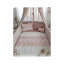Dantelli Bebek Nevresim Takımı Pudra 100x150 Cm Pembe - 862907804 Pembe