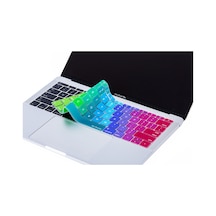 Apple Uyumlu MacBook Pro Klavye Koruyucu Us-abd İngilizce 12inç A1534 - 13inç A1708 İle Dazzle Pembe Yeşil