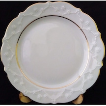 Porland Yaldızlı Düz Pasta Tabağı 20 Cm 6Lı