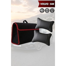 Volvo S40 Uyumlu Koltuk Yastığı Bagaj Çantası Siyah Renk Lüks Model