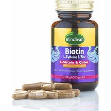 Mindivan Biotin & L-Sistein Ve Çinko 60 Kapsül