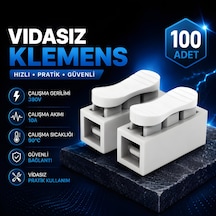 100 Adet Vidasız Klemens