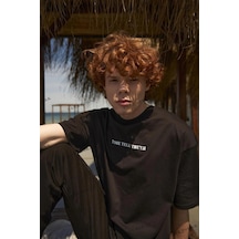 Tarzsokak Unisex Time Tells Truth Tshirt Siyah