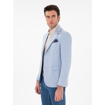 Cacharel Açık Mavi Slim Fit Spor Ceket Denim
