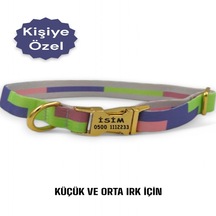 Caramelos Köpek Tasması-küçük Irk Ve Orta Irk İsimli Tasma 9 Açık Yeşil