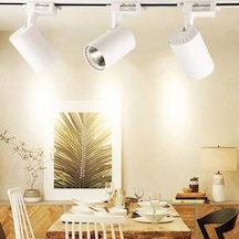 3 Adet Dekoratif Led Ray Spot + 1 Metre Ray Beyaz Kasa Beyaz Işık 3 Adet Dekoratif Led Ray Spot + 1 Metre Ray Beyaz Kasa Beyaz Işık