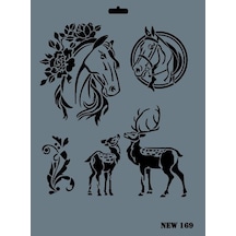 Rich New Seri N169 Stencil 35X25 Cm