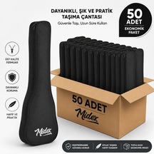 Midex Cs-24a-100x Concert Ukulele Çantası 100'lü Paket Kaliteli Siyah Kılıf 100 Adet