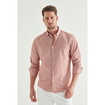D'S Damat Ds Damat Slim Fit Turuncu Pötikare Gömlek 8HC02ORT10265 Turuncu