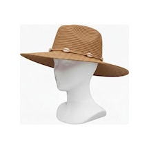 Aresshop Kadın Güneşlik Şapka Fotr Camel