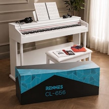 Rennes Cl-656wh Hammer Action 88 Tuş Dijital Piyano Profesyonel Beyaz
