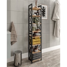 Mini Dekoratif Banyo Rafı Havluluk Peçetelik 8 Katlı Çok Renkli