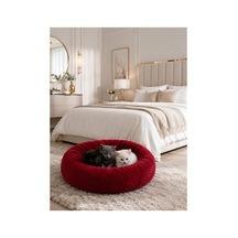 Peluş Ponçik Wellsoft Rahat Yumuşak Kaydırmaz Taban %100 Boncuk Elyaf Kedi Ve Köpek Yatağı Ve Minderi Kırmızı - 880963904