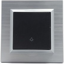 Ovivo Quantum Gümüş Light Anahtar + Çerçeve
