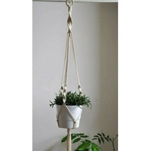Lightcrop Simple Makrome Krem Saksılık