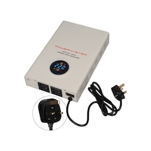 Powermaster Slım-1500 Otomatik 1500va Kombi Voltaj Regülatörü İngiliz Fişli Ve Evrensel Çoklu Soketli