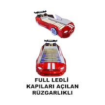 Kırmızı Arabalı Yatak Kapıları Açılan Mst Gt Full Ledli Rüzgarlıklı