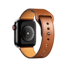 Newface Apple Watch 42mm Kr415 Luaz Deri Kordon - Kahverengi Açık Mor
