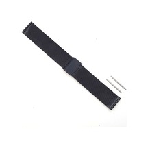 Hasır Kol Saat Kordonu Siyah Kalın Çelik 24 Mm Ø2,45