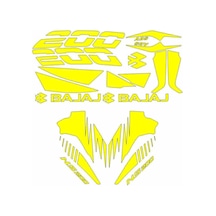 Bajaj Pulsar Ns200 Uyumlu Sarı Sticker Set