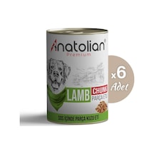 Anatolian Premium Kuzulu Parça Etli Yetişkin Köpek Konservesi 400 gr x 6 Adet