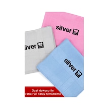 Silver Home Mikrofiber Dekoratif Cam Bezi Pk : 3 Adet Bezler 42 x 68 CM