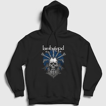 Presmono Unisex Bones Lamb Of God Kapüşonlu Sweatshirt Siyah