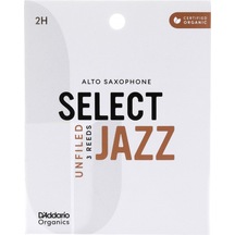 D'addario Orrs03asx2h Organic Select Jazz Unfiled Alto Saksafon Kamışı No: 2 Hard Profesyonel/caz - 3'lü Paket Kimyasalsız Organik Tarım Sertifikalı Ve Üstün Projeksiyon