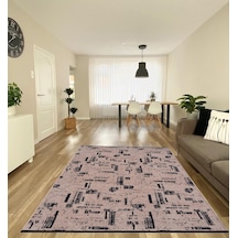 Çam Halı Bodrum Bdr 114 Bej Özel Latex Kaymaz Tabanlı Kilim