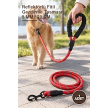 1 Adet Reflektörlü Fitil Gezdirme Tasması 8 Mm 120 Cm Metal