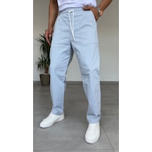 Erkek Denim Pantolon Buz Mavi Trend Buz Mavi