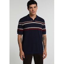 Colin's Colins Regular Fit Polo Yaka Jakarlı Erkek Lacivert Kısa Kol Kazak Cl1080893 Q1.v2 Nav