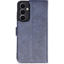 Galaxy  Uyumlu  A25 5g Kılıf Trend S Plus Kapaklı Kılıf - Lacivert Çok Renkli