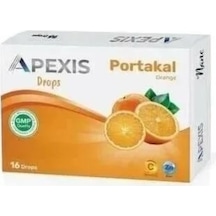 Apexis Drops Portakal Aromalı Pastil 16'lı
